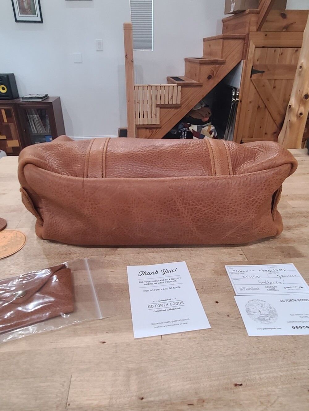 NWT Go Forth Goods Eleanor Satchel Bag In Honey - Picture 3 of 16